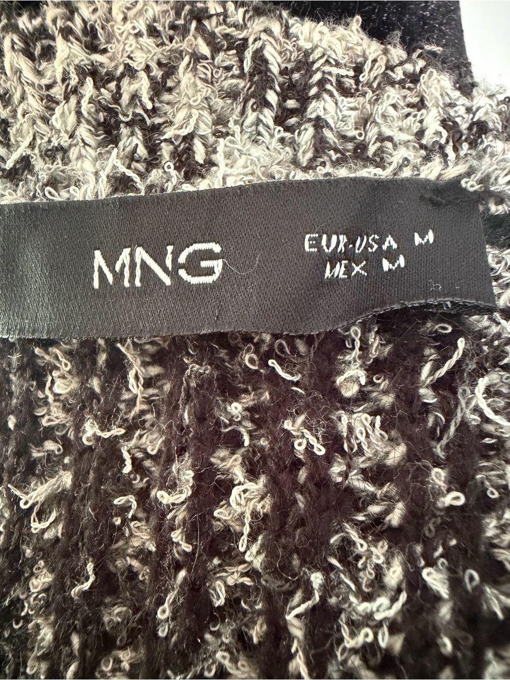 Mango‎ Silver-Gray Tweed Open-Front Jacket - Picture 8 of 12